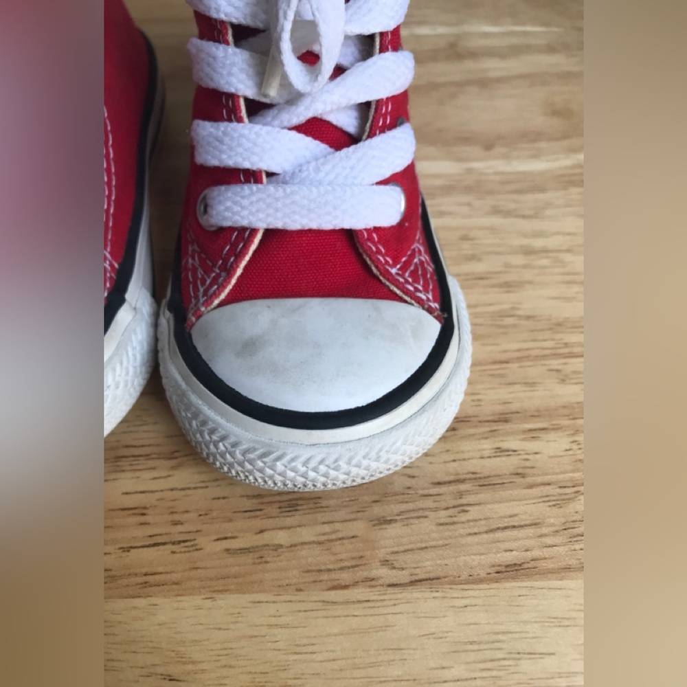 Converse All-Star Chuck Taylor High-Tops Red Size: US Toddler 4.0 EUR 20 CM 11.5 - Picture 7 of 14